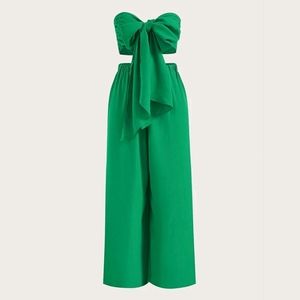Green 2 Piece Crop Top Pant Set